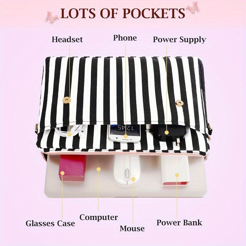 15.6" Briefcase with Bow Accent