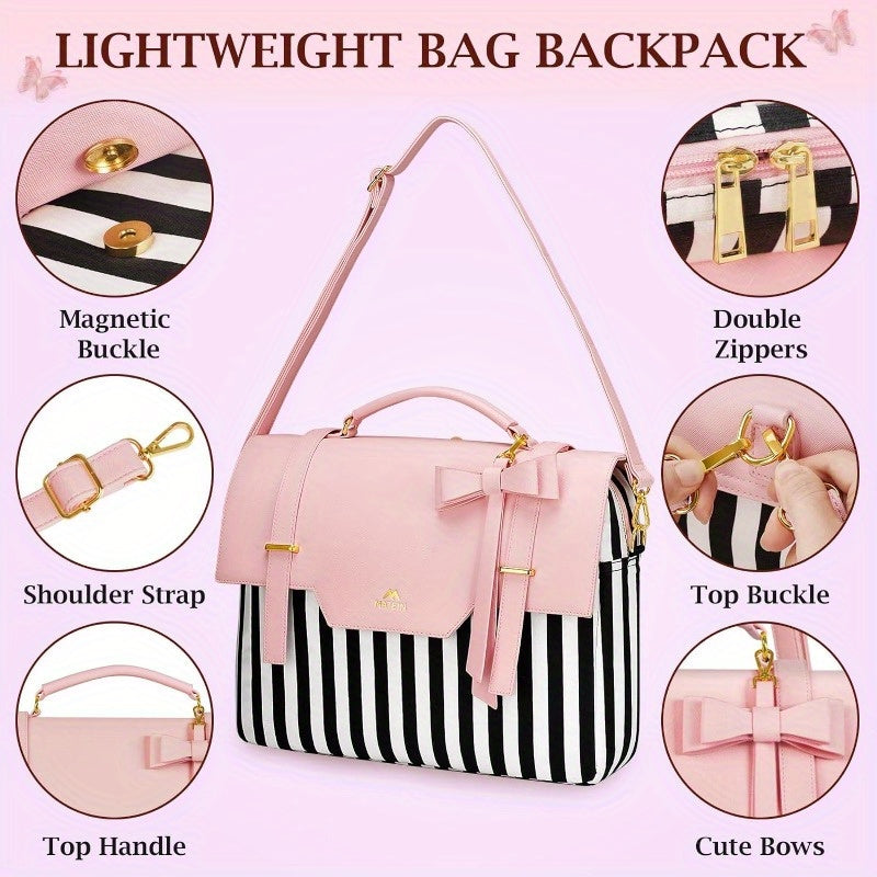 15.6" Briefcase with Bow Accent