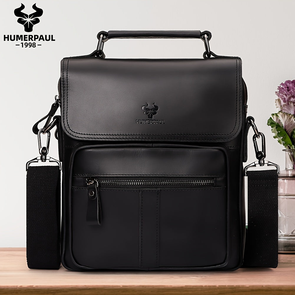 Men's Urban Classic Leather Messenger Bag for Business & Work