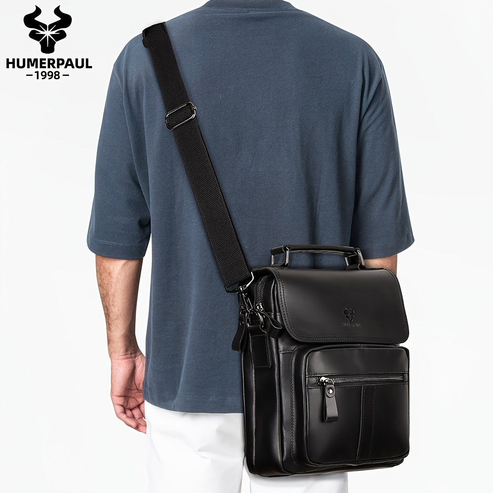 Men's Urban Classic Leather Messenger Bag for Business & Work