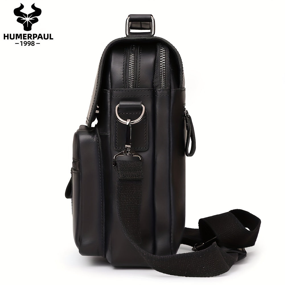 Men's Urban Classic Leather Messenger Bag for Business & Work