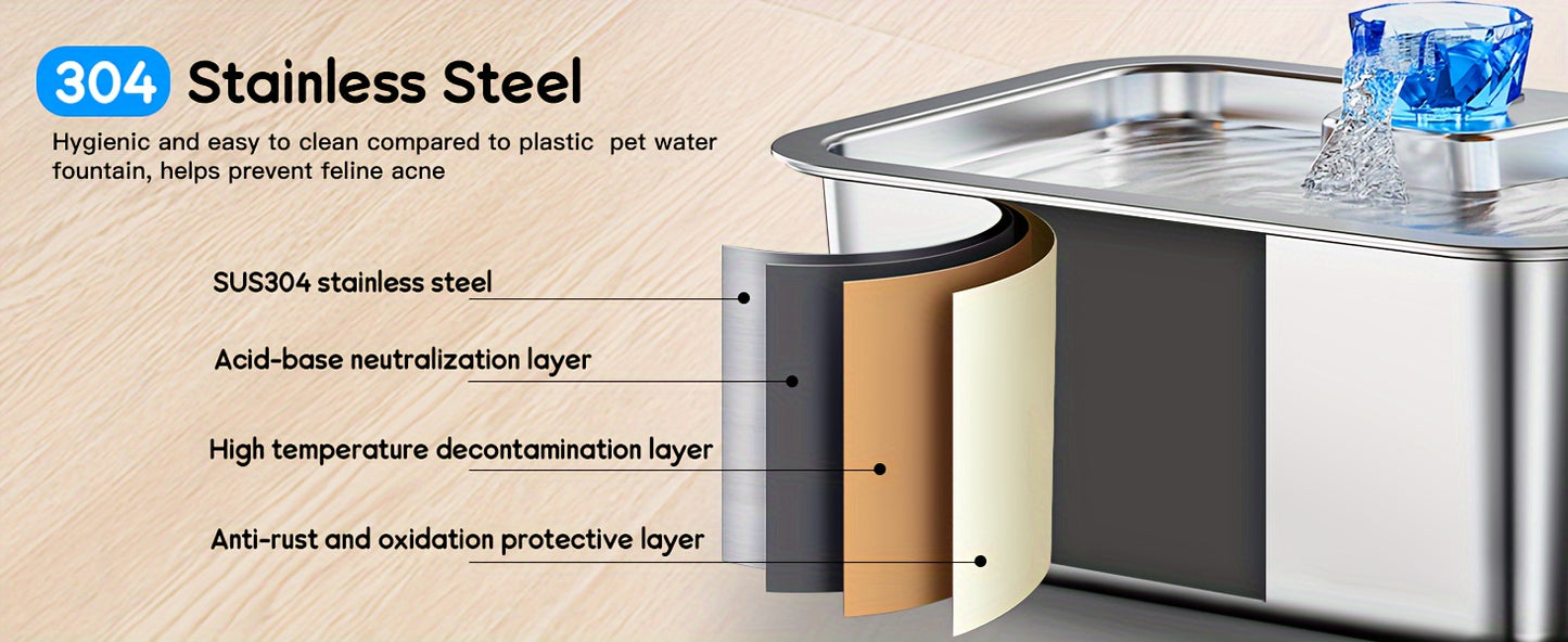 3-Gallon Stainless Steel Dog Water Fountain
