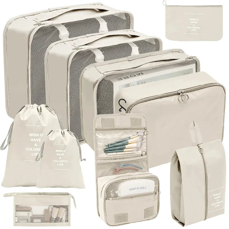 7/8/9/10 Pcs Set Travel Organizer