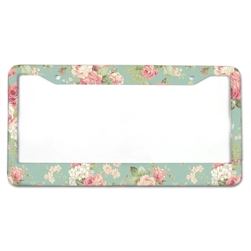 Beautiful Little Flower Aluminum License Plate Frame
