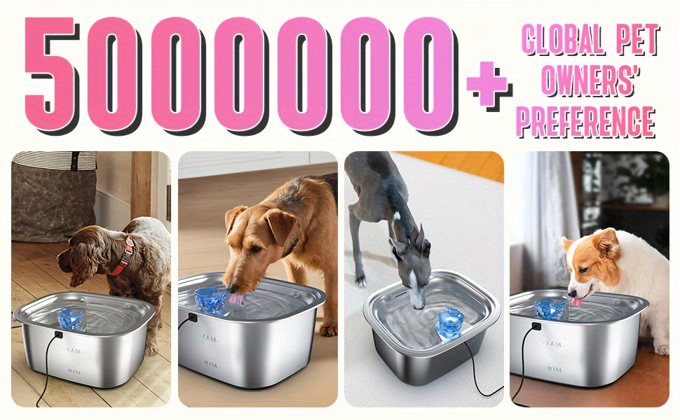 3-Gallon Stainless Steel Dog Water Fountain