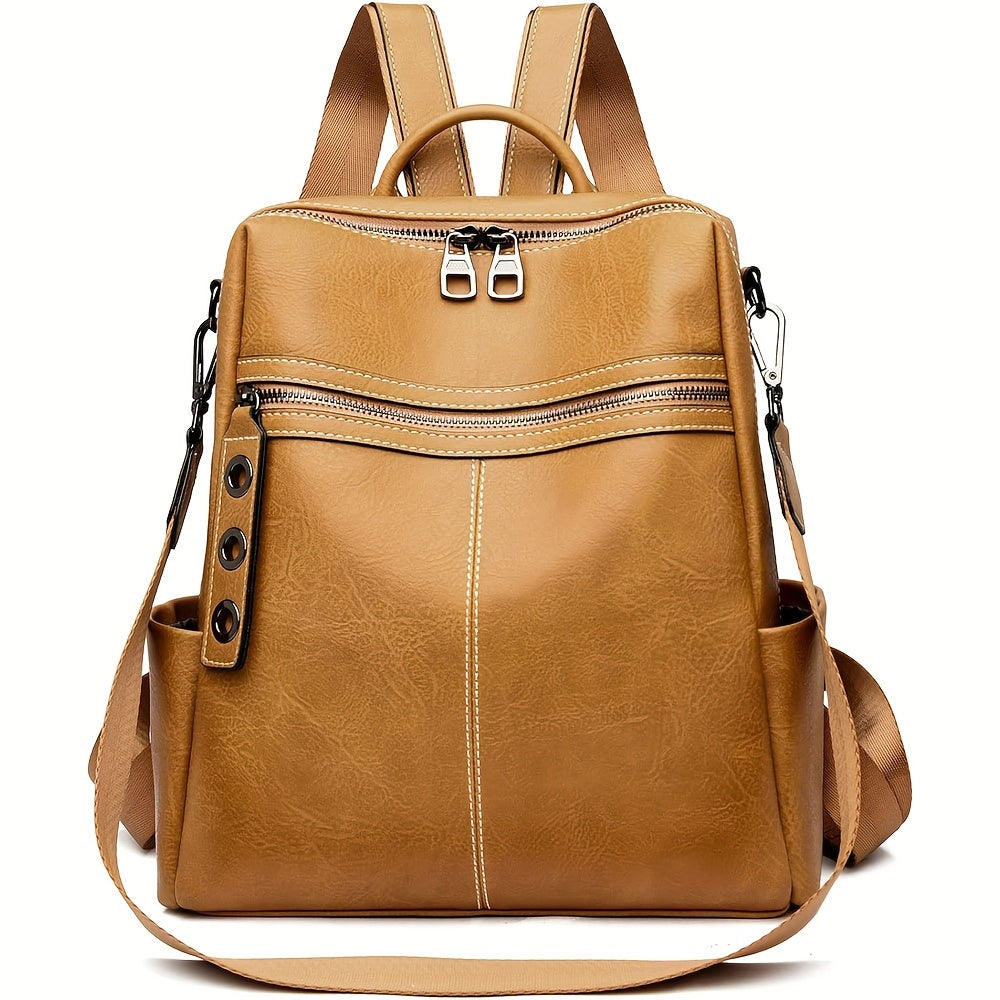 Convertible Leather Backpack Purse