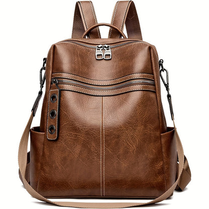 Convertible Leather Backpack Purse