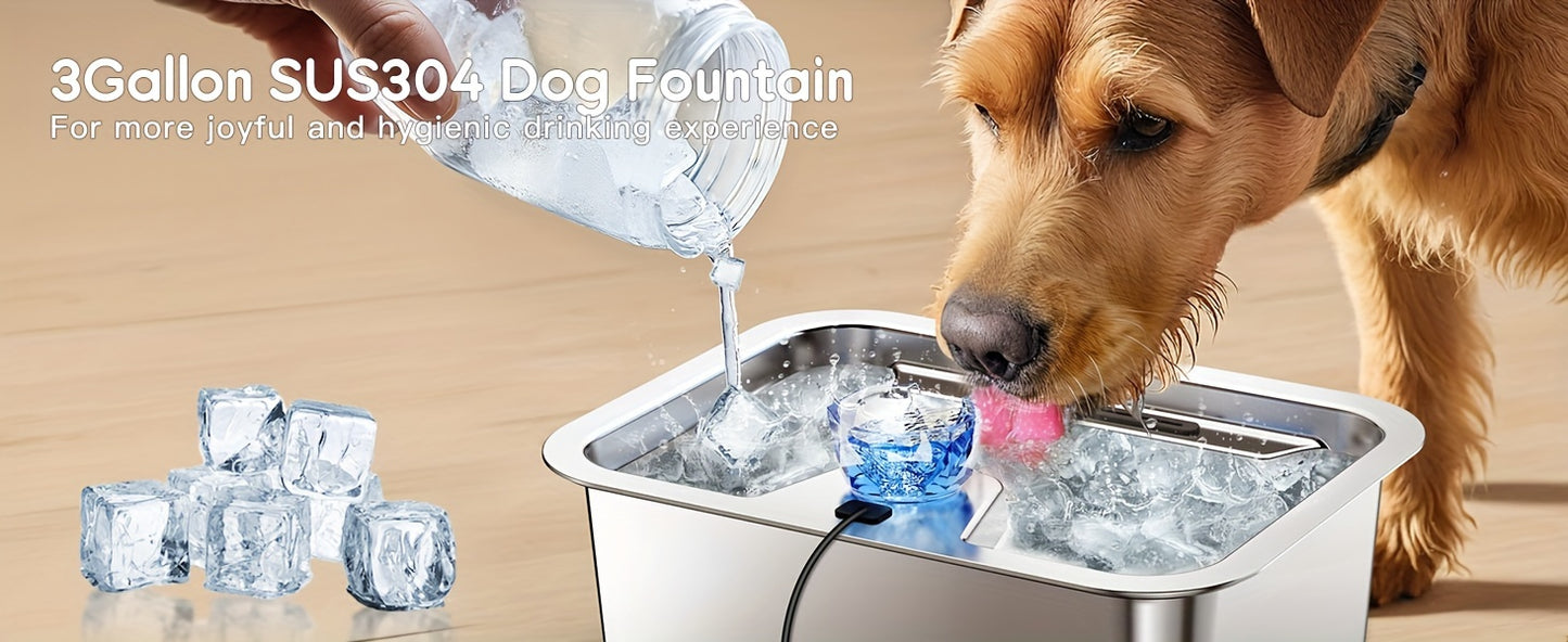 3-Gallon Stainless Steel Dog Water Fountain