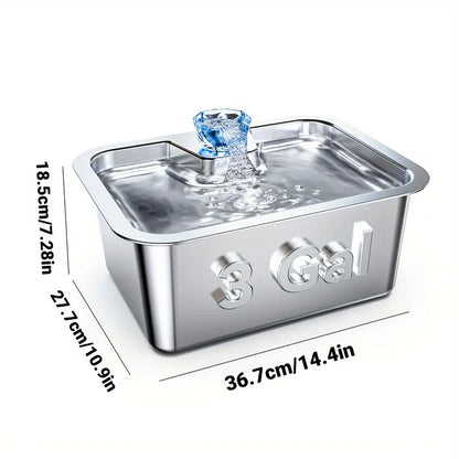 3-Gallon Stainless Steel Dog Water Fountain