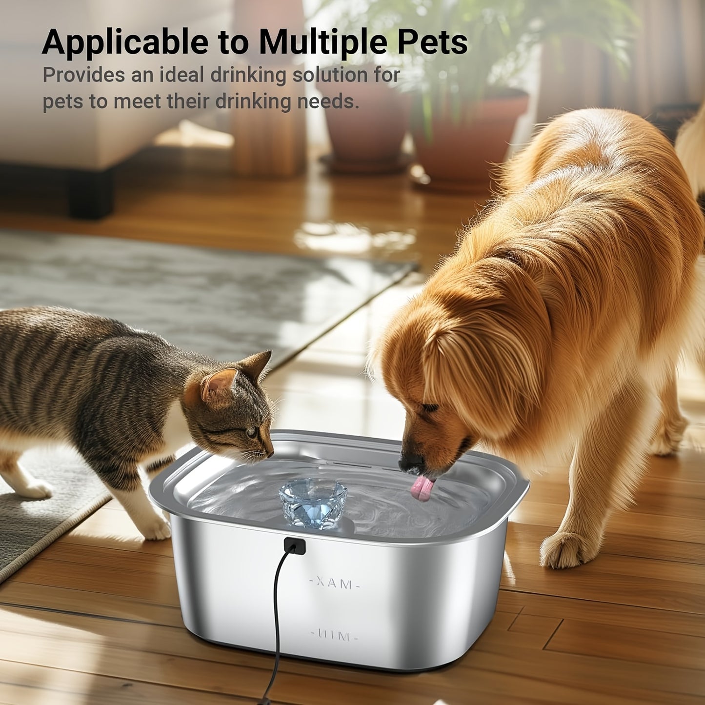 3-Gallon Stainless Steel Dog Water Fountain