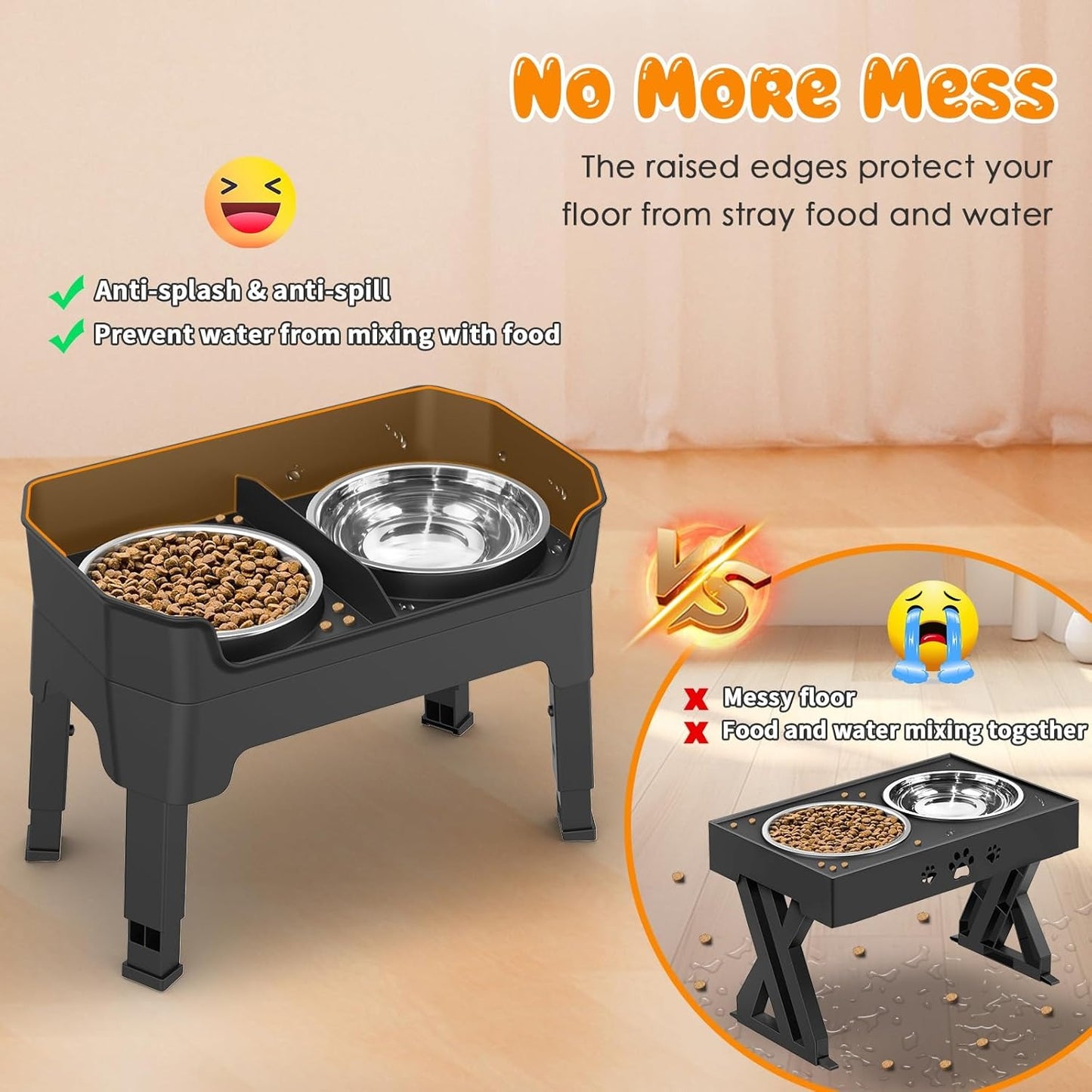 Elevated 5-in-1 Dog Feeding Station