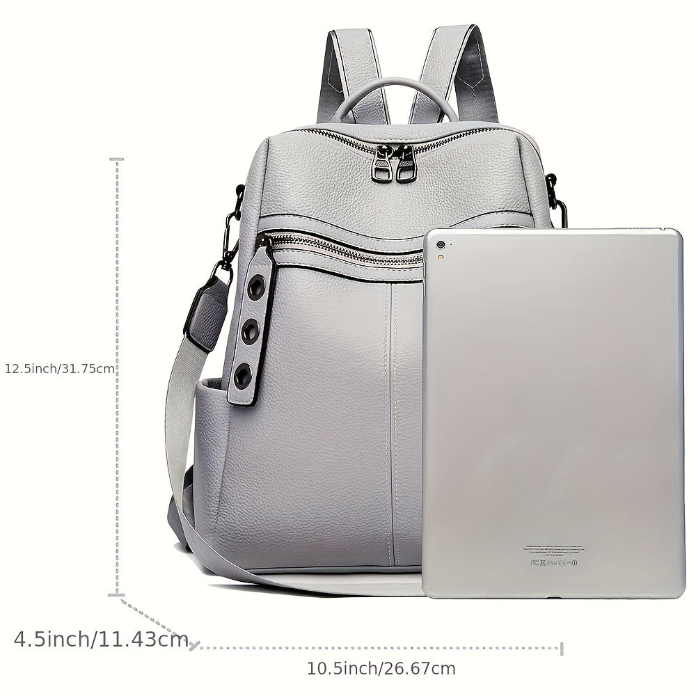 Convertible Leather Backpack Purse