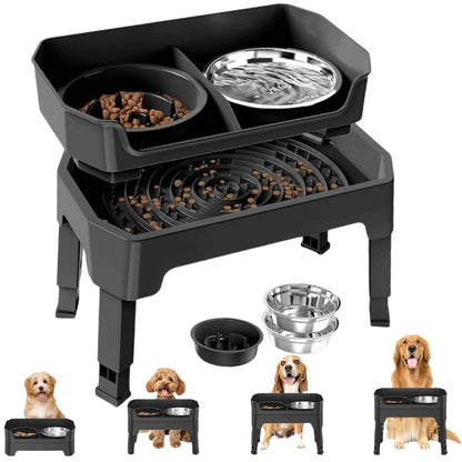 Elevated 5-in-1 Dog Feeding Station