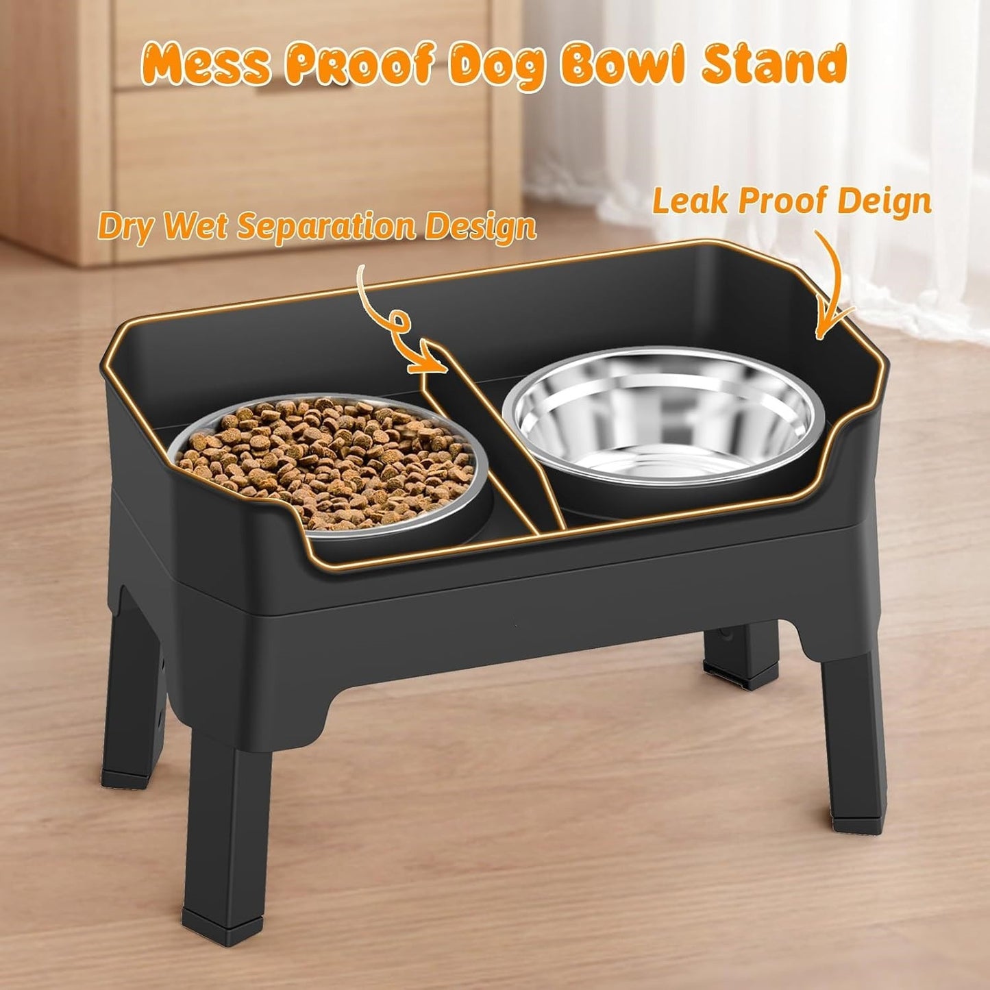 Elevated 5-in-1 Dog Feeding Station